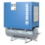 Oljesmord skruvkompressor med tank från Boge