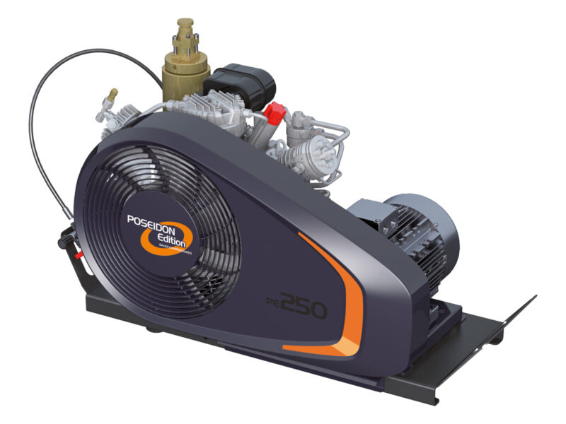 Eldriven högtryckskompressor från Bauer med 3-fas