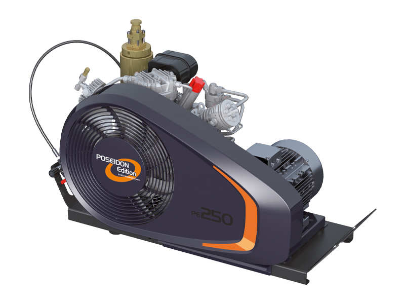 Eldriven högtryckskompressor från Bauer med 3-fas