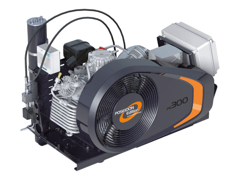 Eldriven högtryckskompressor från Bauer med 3-fas