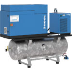 Oljesmord skruvkompressor med permanentmagnetmotor från Boge